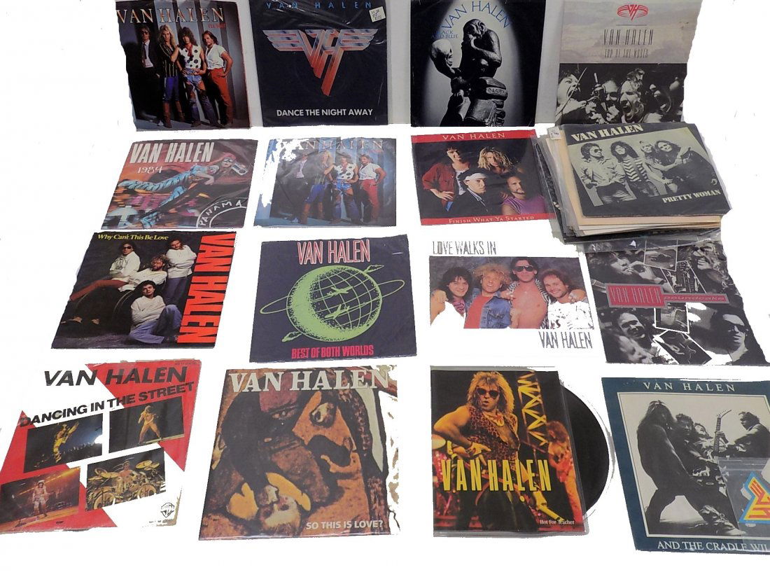VAN HALEN 45 RPM VINYL RECORD GROUP w/ PROMOS (1 of 1)