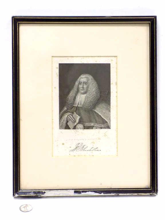 19TH CENTURY SIR WILLIAM BLACKSTONE ENGRAVING (1 of 3)