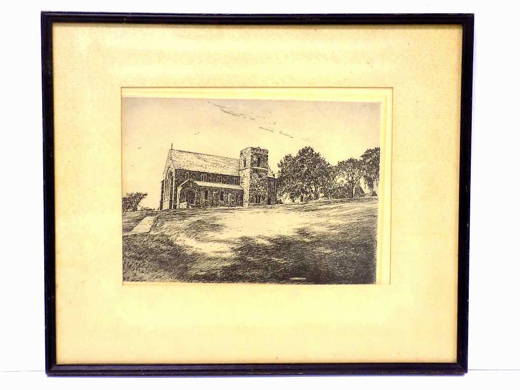 PHILIP KAPPEL  CHAPEL OF OUR LADY CHURCH SIGNED ETCHING (1 of 3)