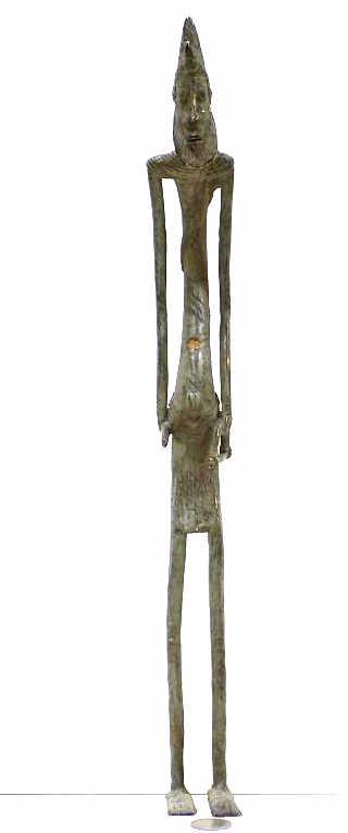ANTIQUE AFRICAN BAULE BRONZE TRIBAL WARRIOR (1 of 7)