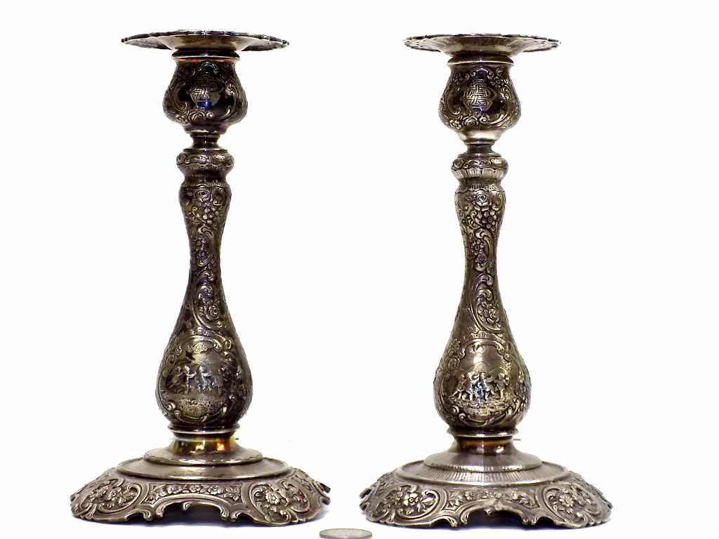 MARSHALL FIELD & CO STERLING CANDLESTICKS (1 of 7)