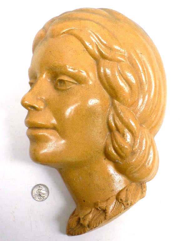 PAUL RUDIN - GIRL PROFILE TERRA COTTA BUST (1 of 2)