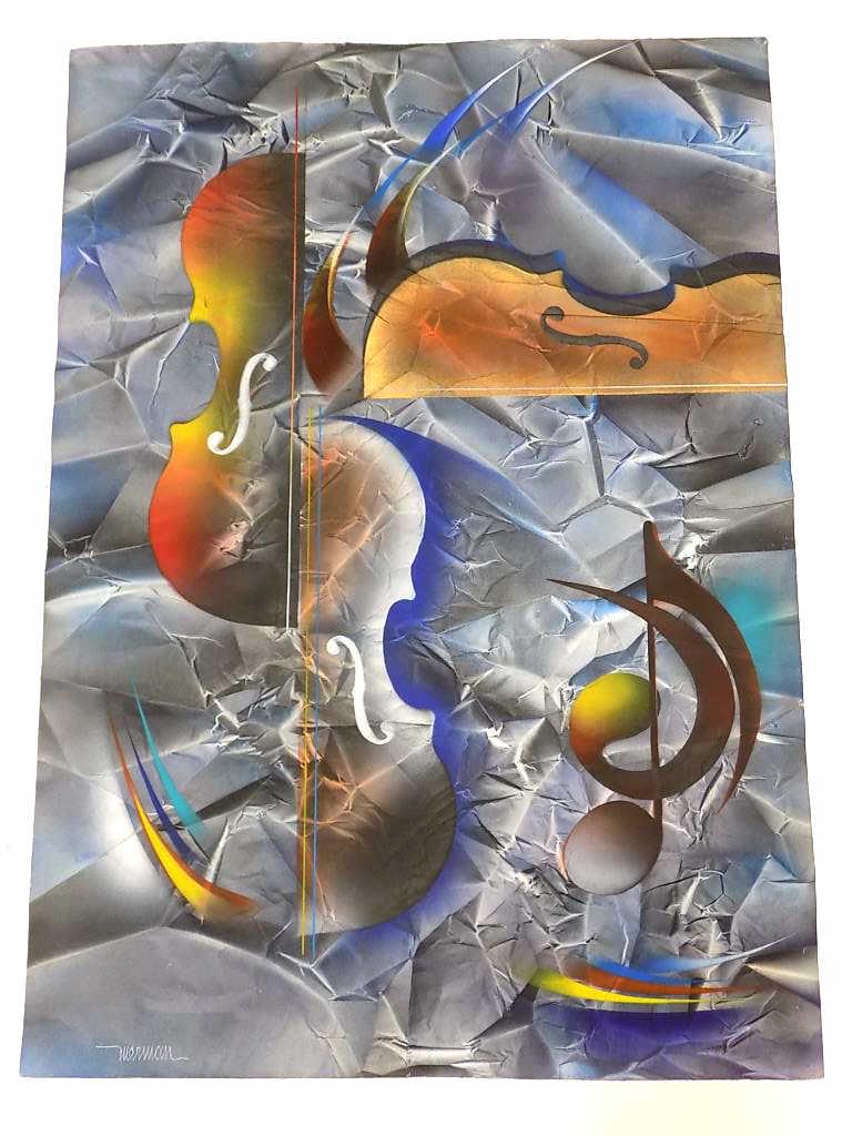 LEONARDO NIERMAN ABSTRACT EXPRESSIONIST WATERCOLOR (1 of 7)