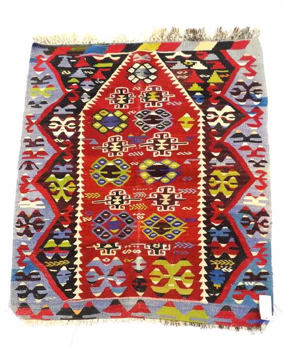 ANTIQUE IRANIAN KILIM PRAYER RUG (1 of 3)