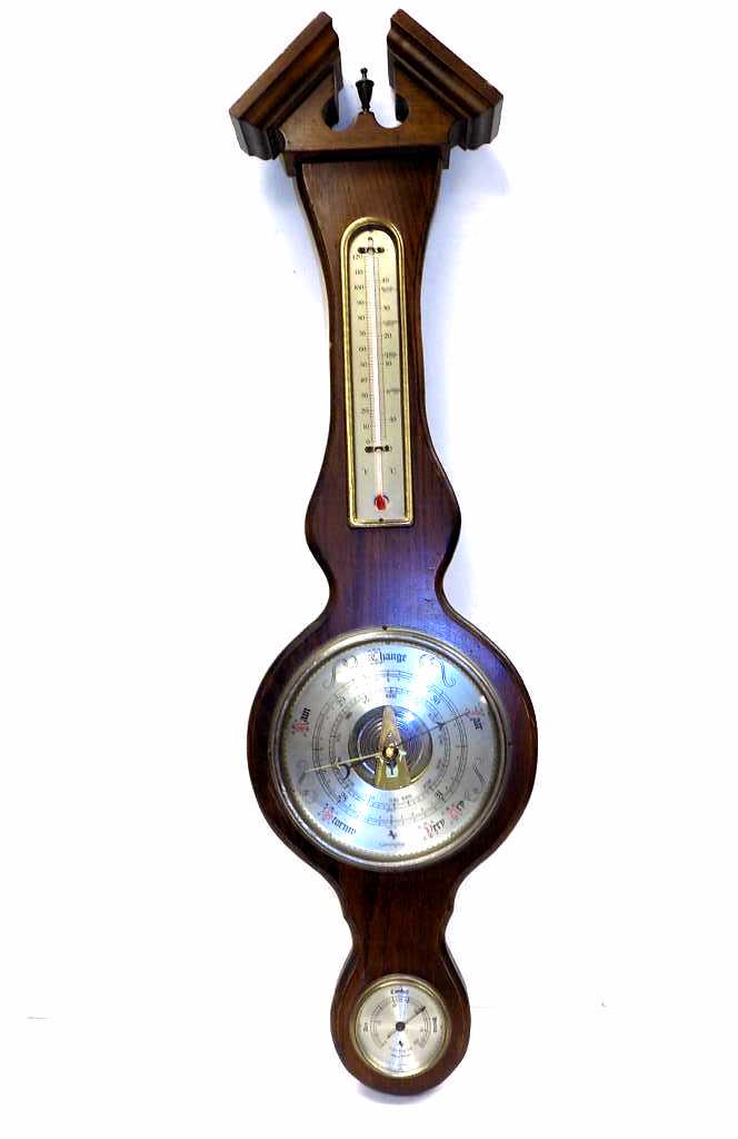 CARRINGTON WALNUT WEATHER STATION BAROMETER (1 of 3)
