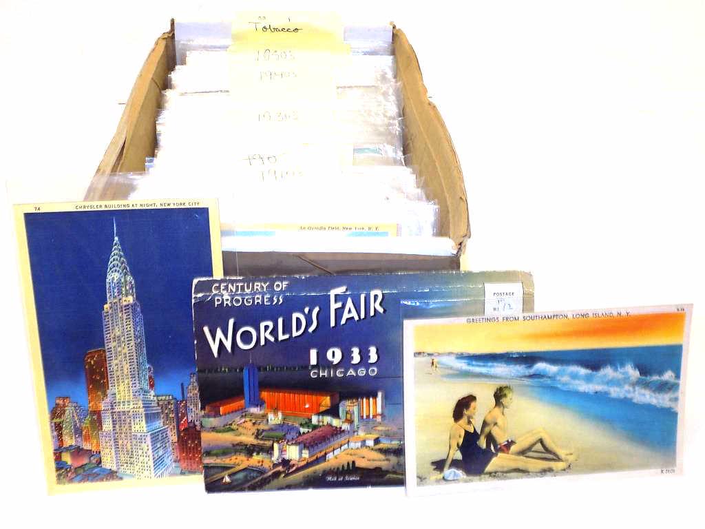 ASSORTED ANTIQUE POST CARDS BOX LOT (1 of 1)