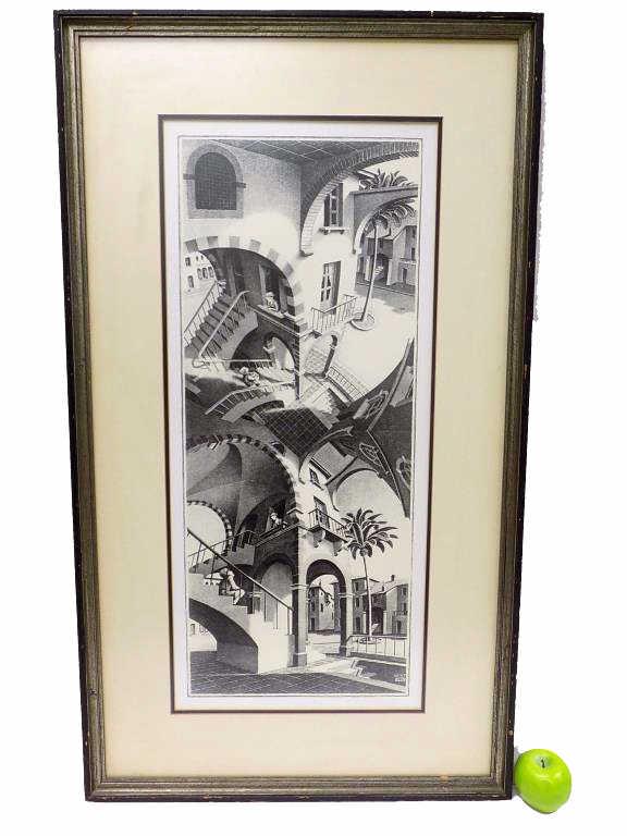 MC ESCHER - HIGH LOW 2 DIMENSIONAL LITHOGRAPH (1 of 8)