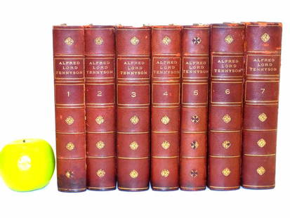 WORKS OF ALFRED LORD TENNYSON CENTENARY BOOKS: G.P. Putnam's Sons Knickerbocker Press Publishing 1909 The Works of Alfred Lord Tennyson Partial Book Set in 7 Volumes. Centenary Edition #280/1000 Illustrated in photogravure by Gustave Dore and