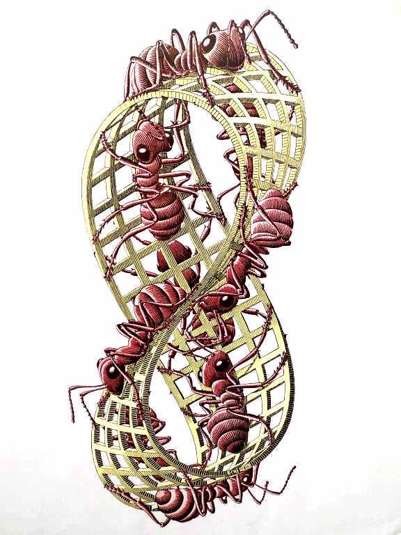MC ESCHER - MOEBIUS II ANTS STRIP LITHOGRAPH (1 of 2)