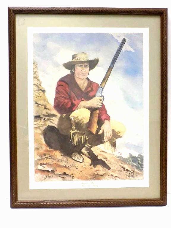 YELLOWSTONE KELLY CLINT WALKER COWBOY PRINT (1 of 4)