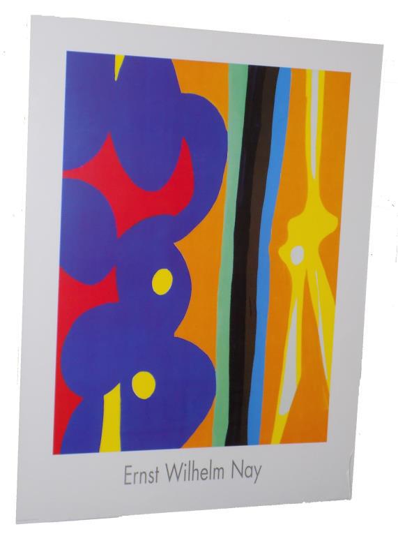 ドイツ　エルンスト・ヴィルヘルム・ナイBlaufiguration ポスター Ernst Wilhelm Nay Blaufiguration Pop Art Poster