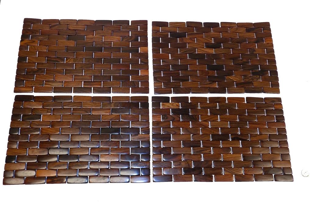 RANDERS MIDCENTURY DANISH ROSEWOOD PLACE MATS (1 of 1)