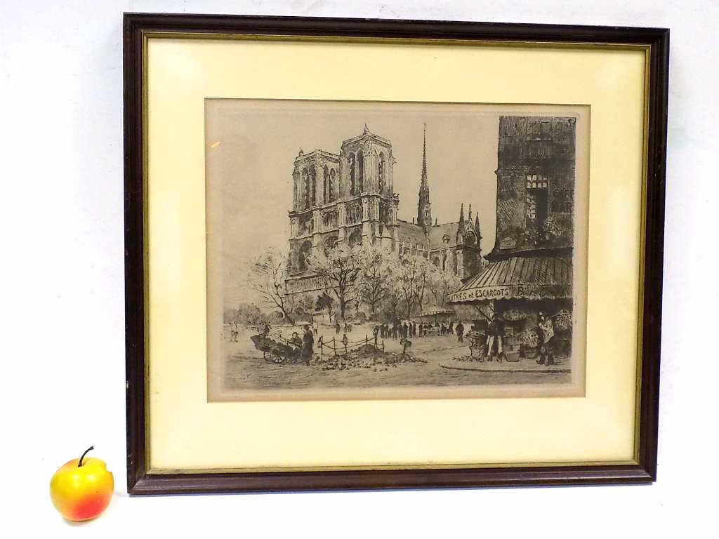 CHARLES FORGET - NOTRE DAME CATHEDRAL ETCHING (1 of 5)