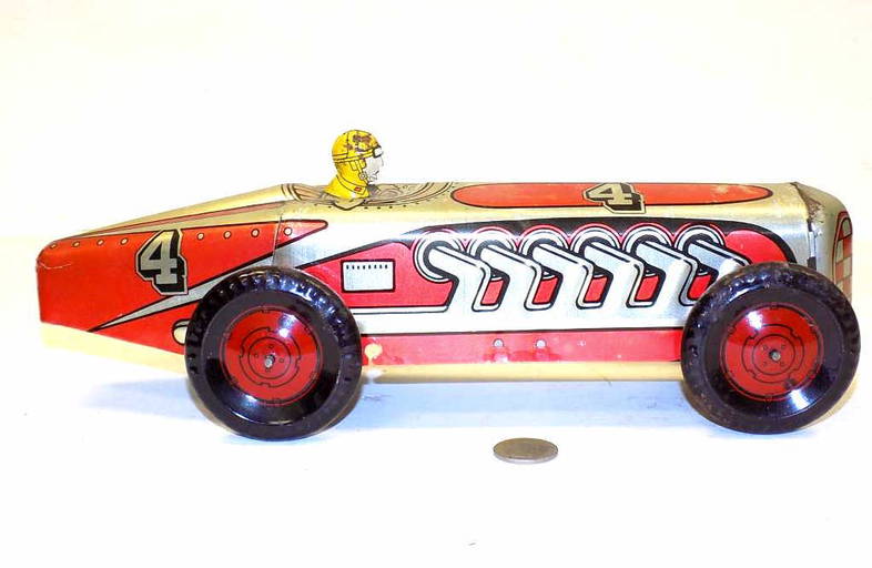 Vintage Marx Tin Toy Racer Car