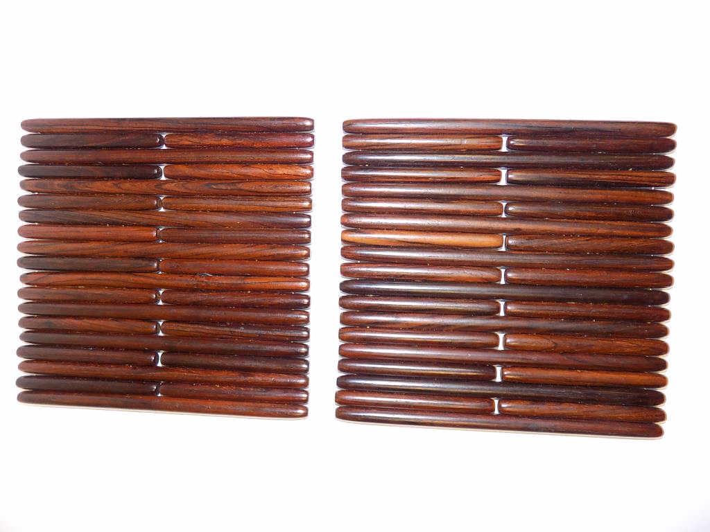 RANDERS MIDCENTURY DANISH ROSEWOOD TABLE MATS (1 of 2)