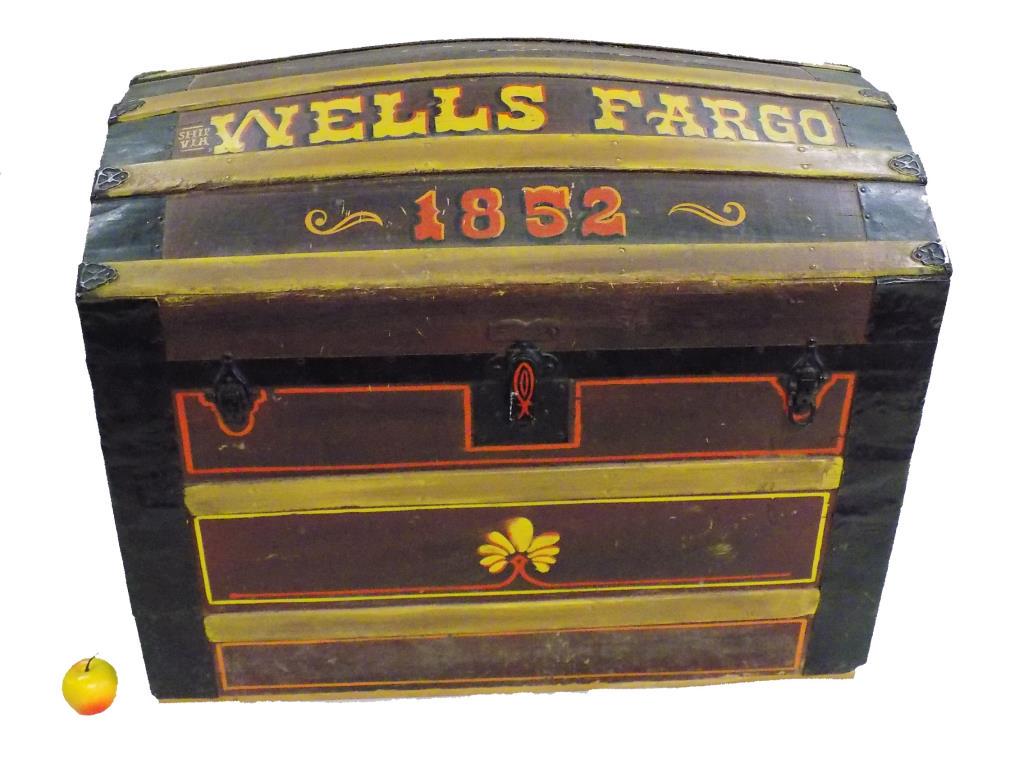 19TH CENTURY WELLS FARGO 1852 TRAVEL TRUNK (1 of 6)