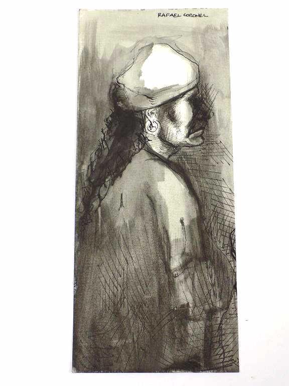 RAFAEL CORONEL - LATIN AMERICAN LADY WATERCOLOR (1 of 3)