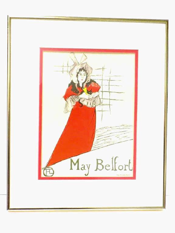 TOULOUSE LAUTREC - MAY BELFORT PARIS LITHOGRAPH (1 of 4)