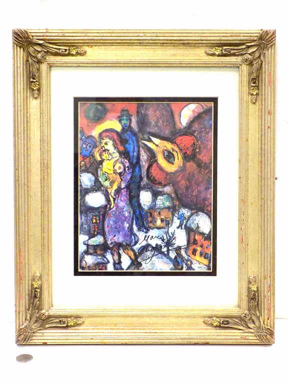MARC CHAGALL - FIGURES ARTIST SIGNED LITHOGRAPH (1 of 4)