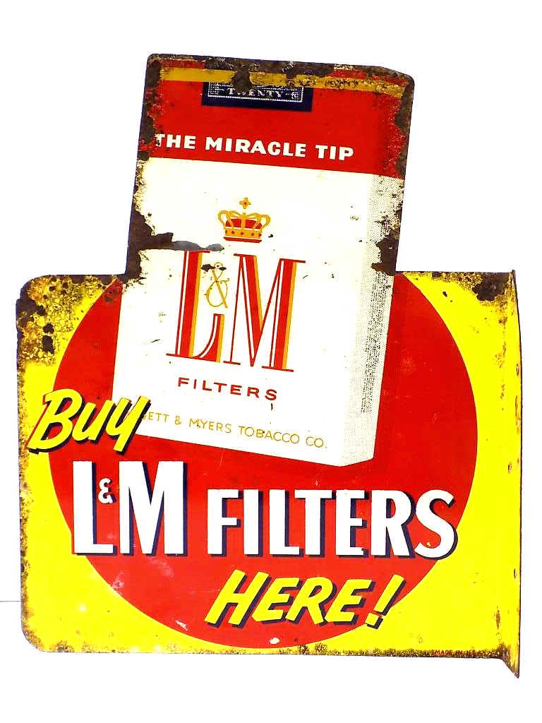 1950'S CHESTERFIELD L&M CIGARETTE ADVERTISING SIGN (1 of 3)