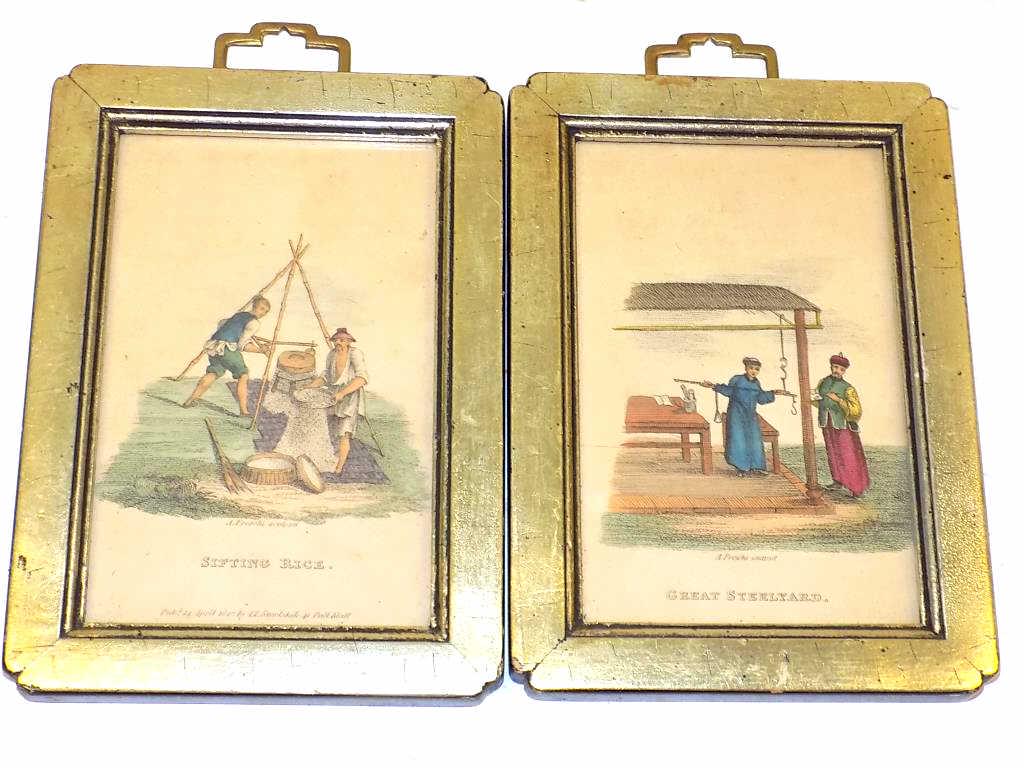 1800'S CHINESE WORKERS FRAMED PRINTS (1 of 3)