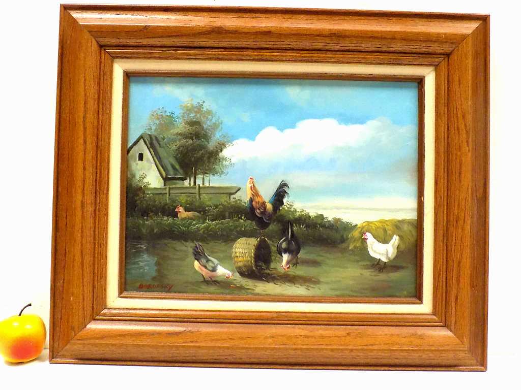 BOROFSKY - ROOSTERS PAINTING (1 of 5)