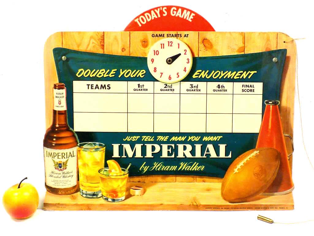 IMPERIAL WHISKEY ADVERTISING FOOTBALL SCORE KEEPER (1 of 3)