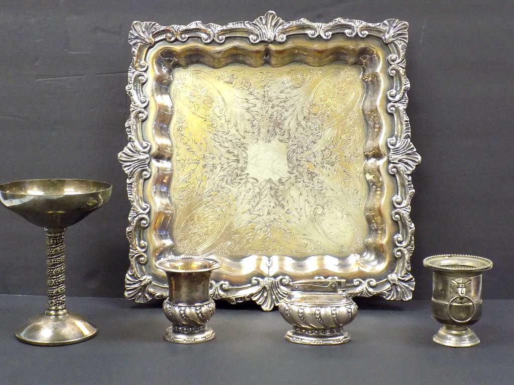 FANCY SILVERPLATE CHALICE URNS LIGHTER (1 of 4)