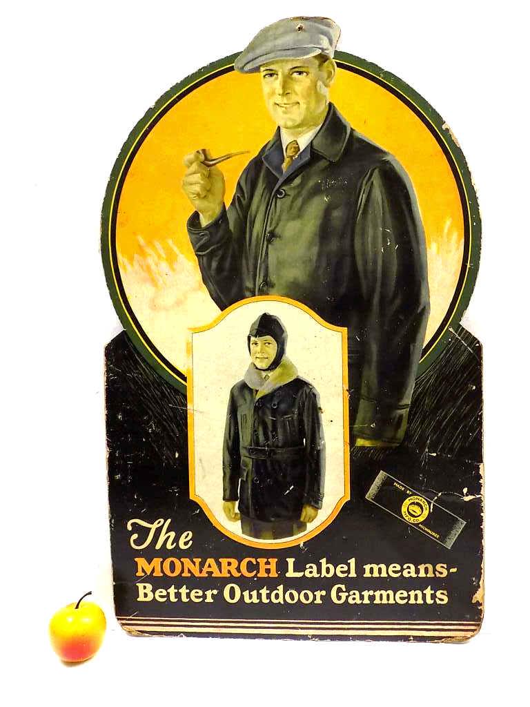 1940'S MONARCH MFG CO. CARDBOARD ADVERTISING SIGN (1 of 5)