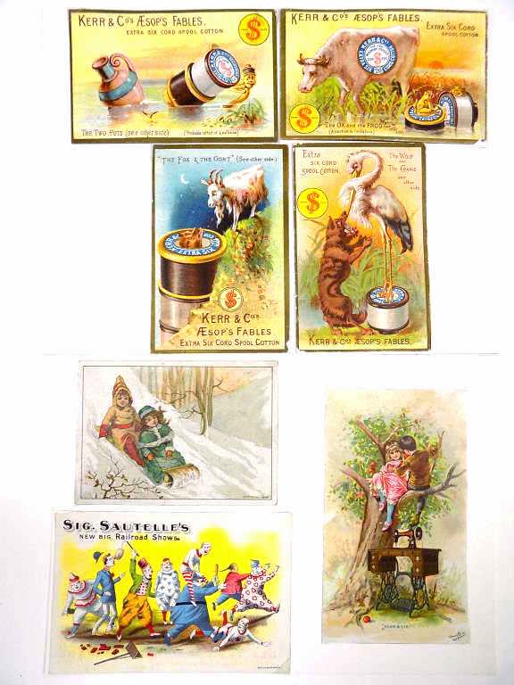 AESOP'S FABLES ETC. ADVERTISING TRADE CARDS (1 of 5)