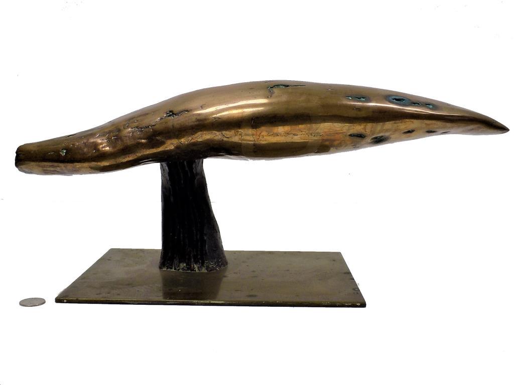 ELI ILAN - BIG MODERNIST GILT BRONZE SCULPTURE (1 of 4)