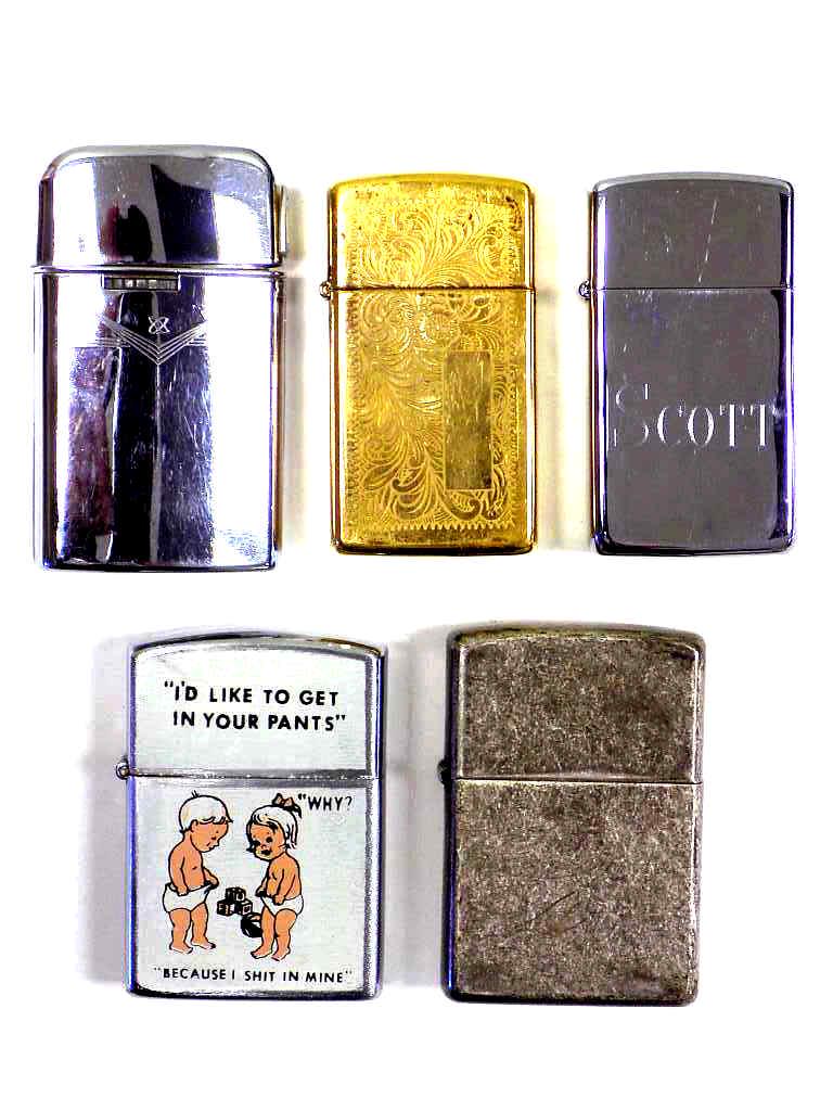 VINTAGE LIGHTERS GROUP W/ ZIPPO RONSON NESOR (1 of 4)