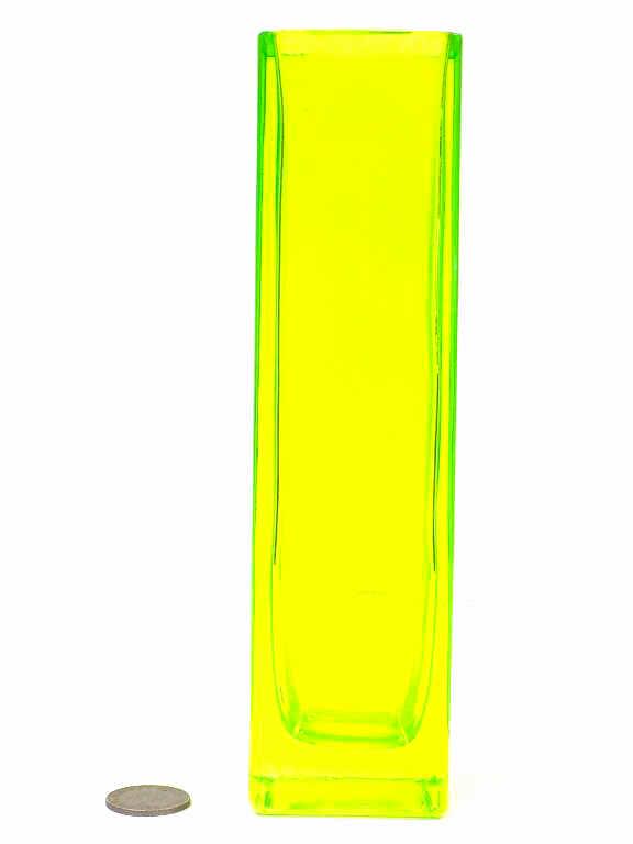 MIDCENTURY MODERN VASELINE GLASS VASE (1 of 3)