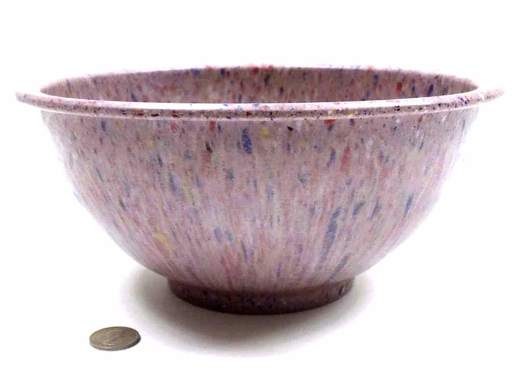 MIDCENTURY MODERN PURPLE SPLATTER BOWL (1 of 3)