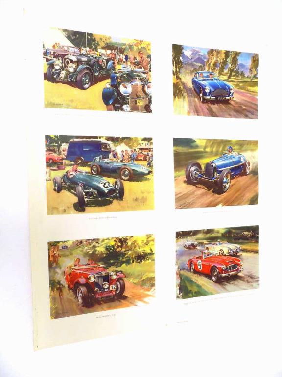 1958 SPORTS RACE CARS COLOR LITHOGRAPH POSTER (1 of 6)