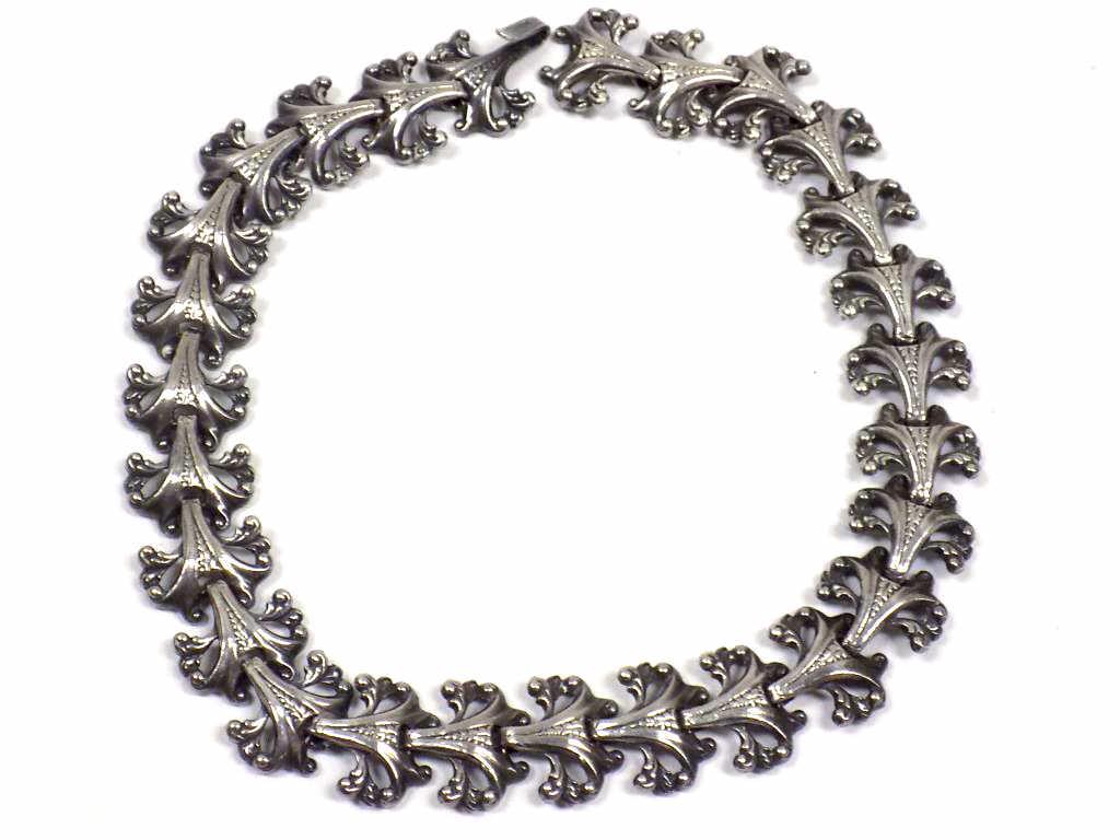 FANCY STERLING SILVER BELLFLOWER NECKLACE (1 of 4)