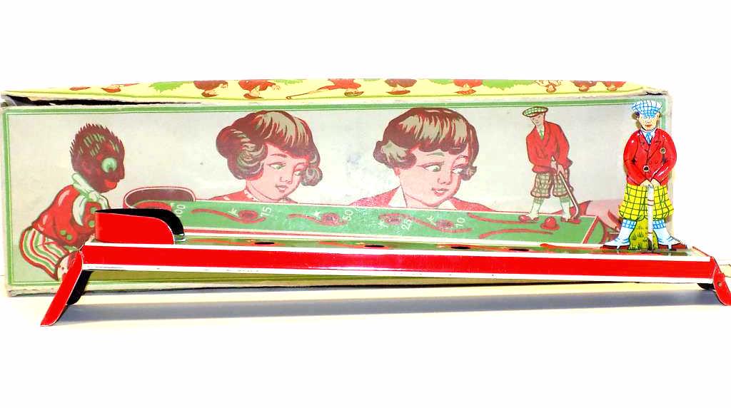 VINTAGE 1940'S 50'S GOLF TIN TOY W/ ORIGINAL BOX (1 of 3)