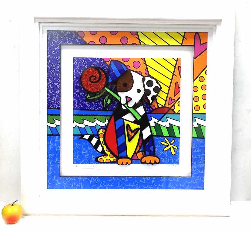 ROMERO BRITTO - LOVELY POP ART DOG MIXED MEDIA (1 of 7)