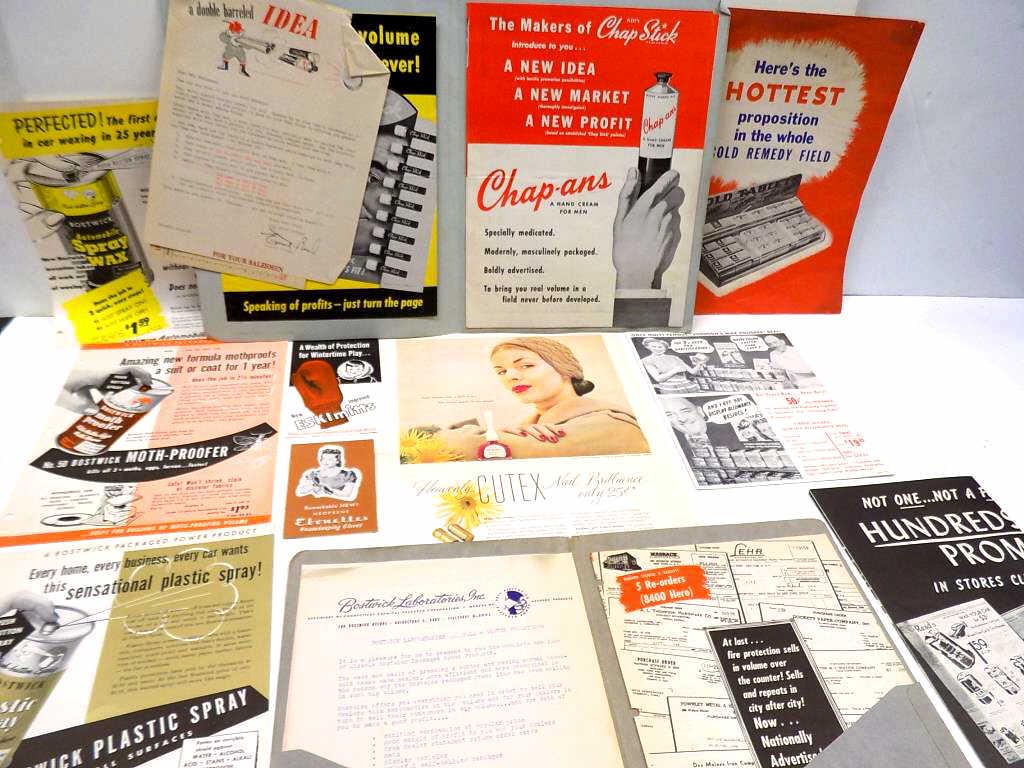 VINTAGE 1940'S ADVERTISING EPHEMERA LOT (1 of 3)