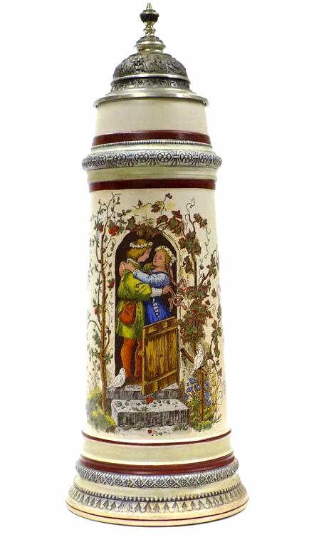 BIG GERZ RENAISSANCE COUPLE BEER STEIN TANKARD (1 of 5)