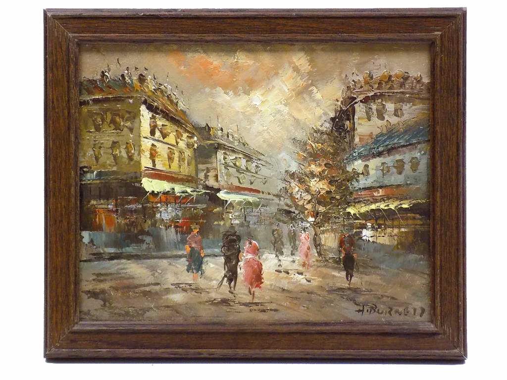 CAROLINE BURNETT - PARISIAN VILLAGE PAINTING (1 of 3)