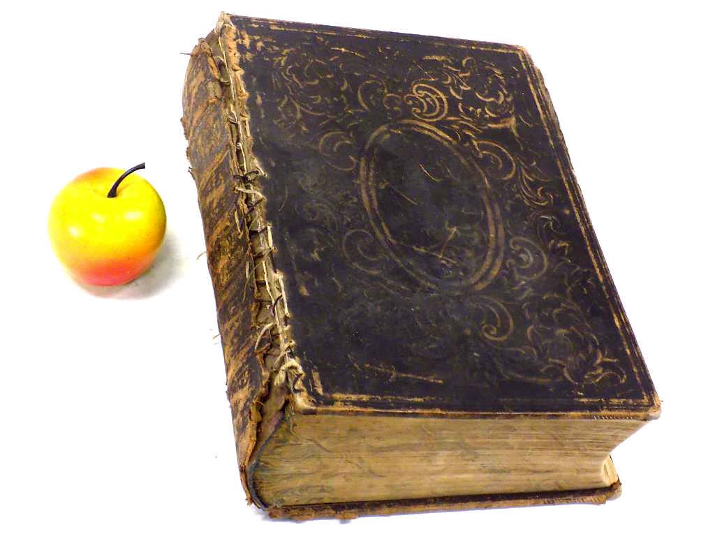 1858 LEATHERBOUND PICTORIAL BIBLE 1000+ ENGRAVINGS (1 of 8)