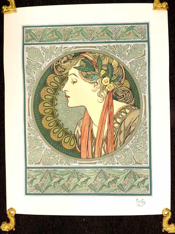 ALPHONSE MUCHA - ART NOUVEAU LITHOGRAPH POSTER (1 of 4)
