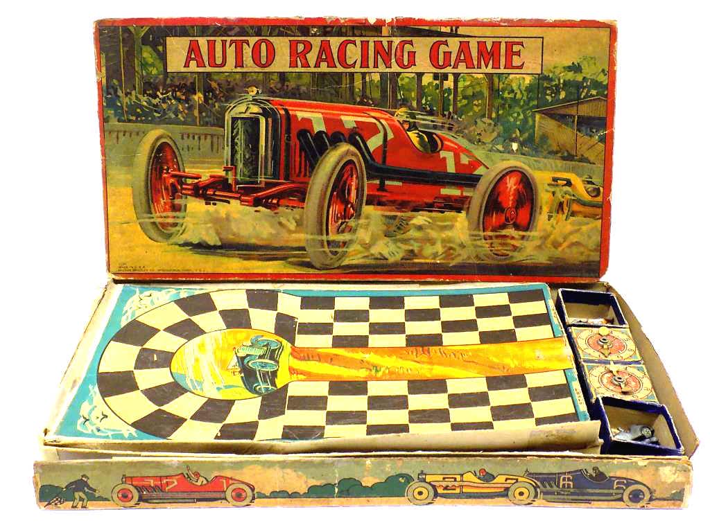 1930 MILTON BRADLEY AUTO RACING TOY BOARD GAME (1 of 4)