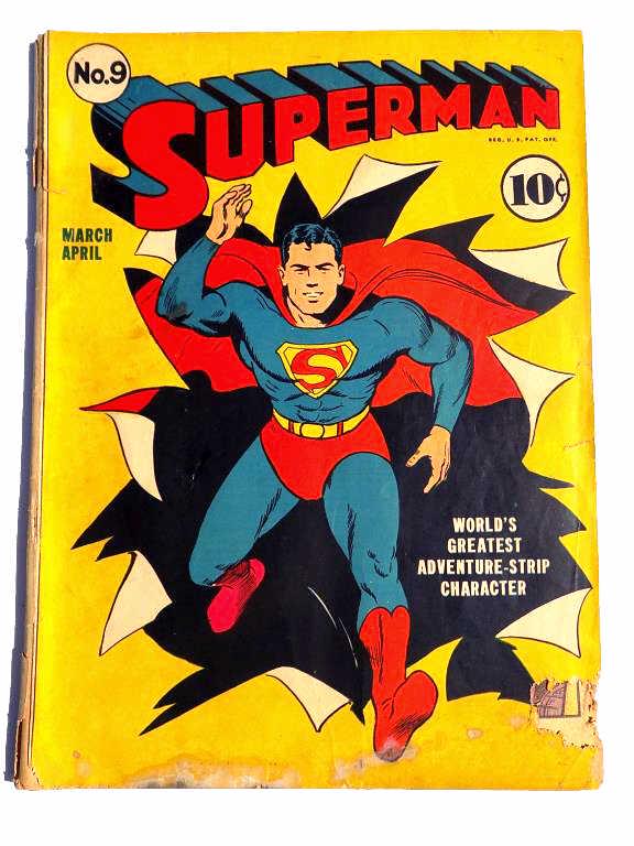 ULTRA RARE GOLDEN AGE SUPERMAN No. 9 COMIC BOOK (1 of 3)