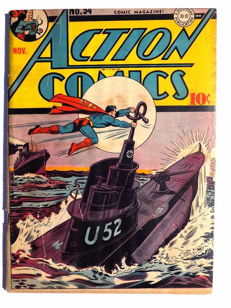 ULTRA RARE ACTION COMICS No 54 SUPERMAN COMIC BOOK (1 of 3)