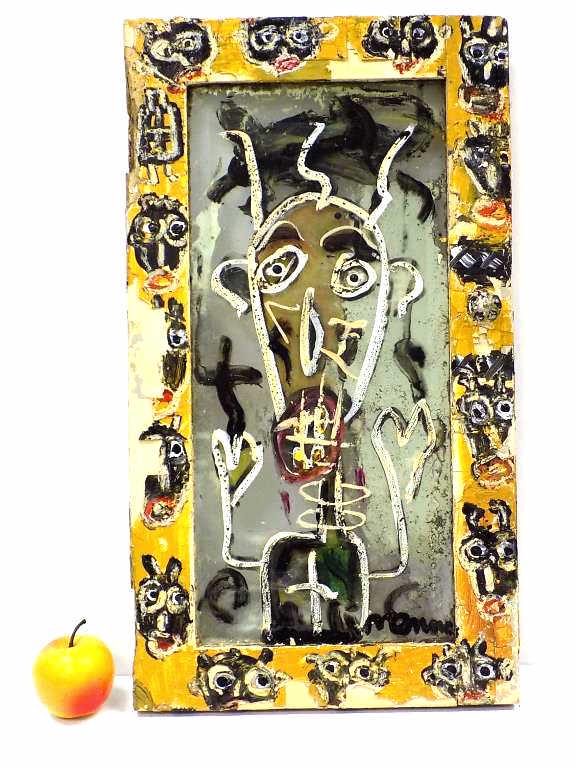 MENNO KRANT FOLK ART PAINTED VOODOO DOOR (1 of 4)
