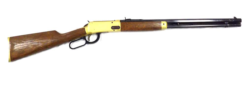 VINTAGE DAISY WINCHESTER 30 30 STYLE BB GUN RIFLE: Vintage Daisy Winchester 30 30 Carbine Style BB Gun Rifle Made for Sears Roebuck. Model 799.19052 Octagonal Barrel. Simulated Gold and Curly Maple Mounts. Length 38" Shoots great.