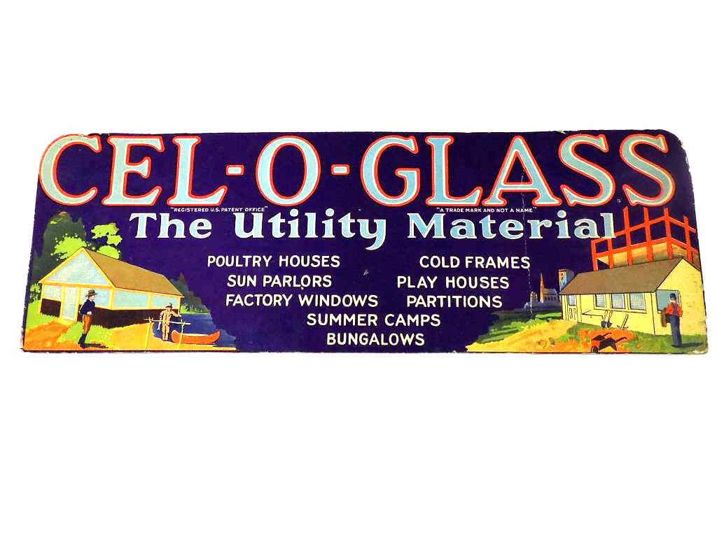 RARE CEL O GLASS CARDBOARD ADVERTISING SIGN (1 of 3)