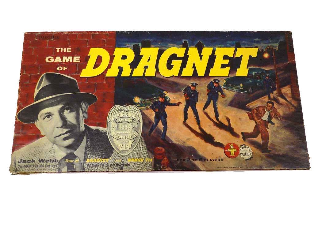 VINTAGE DRAGNET TOY BOARD GAME: Vintage The Game of Dragnet Detective Toy Board Games. Original Boxes. Made by Transogram.